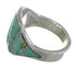 Genuine Sterling Silver Turquoise Inlay Southwest Ring Size 7-1/2 QX84137